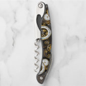 機械式トンボ付きスチームパンク時計 ソムリエナイフ (正面)