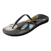 機械式トンボ付きスチームパンク時計 ビーチサンダル (アングル)