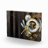 機械式トンボ付きスチームパンク時計 フォトブロック (右)