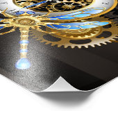 機械式トンボ付きスチームパンク時計 フォトプリント            (角)