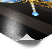 機械式トンボ付きスチームパンク時計 フォトプリント            (角)