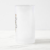 機械式トンボ付きスチームパンク時計 フロストグラスビールジョッキ (中央)