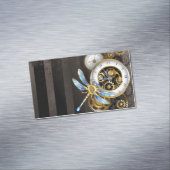 機械式トンボ付きスチームパンク時計 マグネット名刺 (インサイチュ)