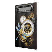 機械式トンボ付きスチームパンク時計 ミニクリップボード (アングル2)