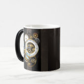 機械式トンボ付きスチームパンク時計 モーフィングマグカップ (正面左)