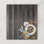 機械式トンボ付きスチームパンク時計 予約カード (外部開封)