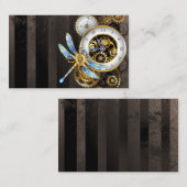 機械式トンボ付きスチームパンク時計 名刺 (正面/裏面)
