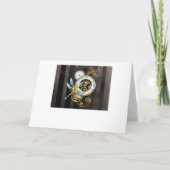 機械式トンボ付きスチームパンク時計 招待状 (裏面)