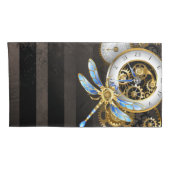 機械式トンボ付きスチームパンク時計 枕カバー (裏面-右)