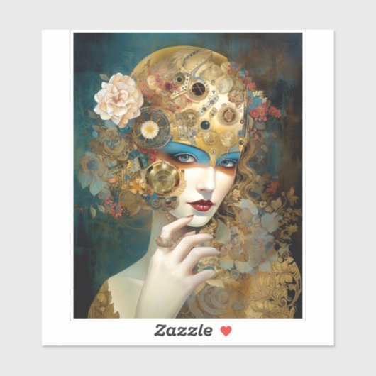 機械式レディーロボットファンタジーSci-Fi シール (シート)