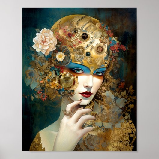 機械式レディーロボットファンタジーSci-Fi ポスター (正面)