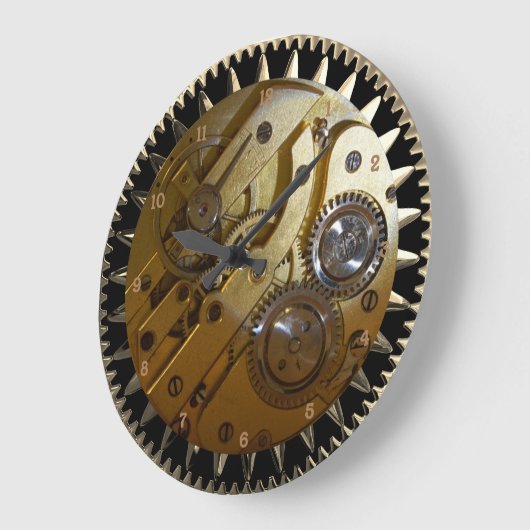 機械式時計数々のギア時計 ラージ壁時計 (傾斜)