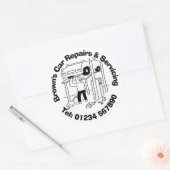 機械式自動車の修理と修理 ラウンドシール (封筒)