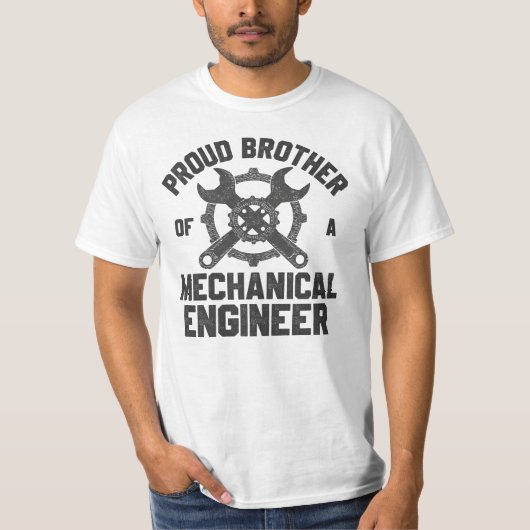 機械技師の兄、誇り高い兄 Tシャツ (正面)