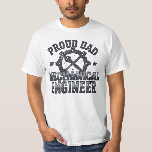 機械技師の父です Tシャツ (正面)