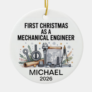 機械技師 2026 クリスマス オブジェ ギフト セラミックオーナメント