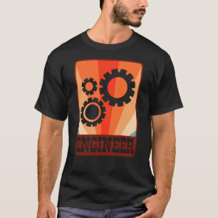 機械技術者のおもしろいエンジニアリング卒業 Tシャツ