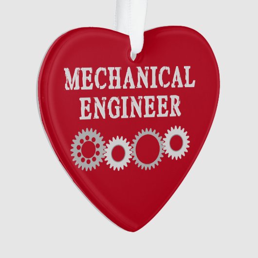 機械技術者のギア オーナメント (正面)