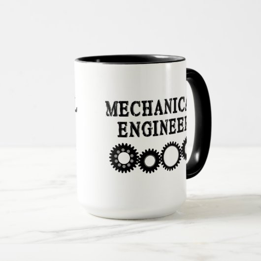 機械技術者のギア マグカップ (正面右)