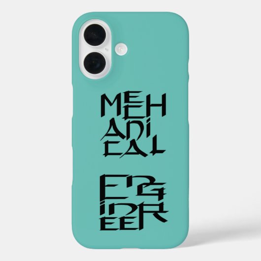 機械技術者キャラクター Case-Mate iPhoneケース (裏面)