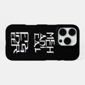 機械技術者キャラクター iPhoneケース (裏面横)