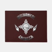 機械技術者レトロ ドアマット (正面)