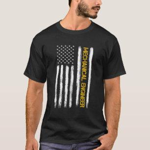 機械技術者米国国旗エンジニアリンググラード Tシャツ