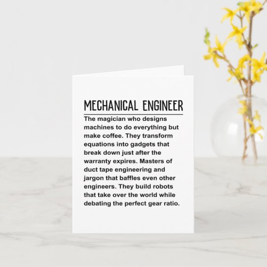 機械技術者 カード (黄色い花)