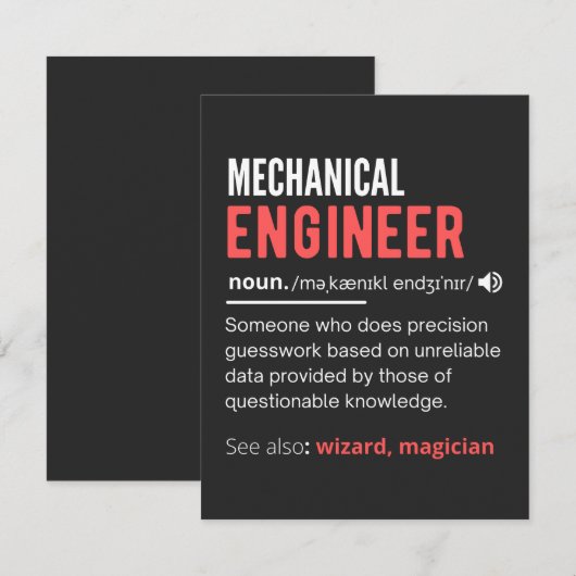 機械技術者 サンキューカード (正面/裏面)