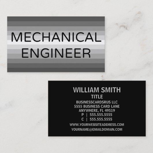 機械技術者 名刺 (正面/裏面)