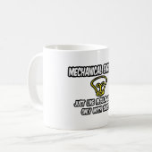機械技術者…普通の人だけ頭が切れる コーヒーマグカップ (正面左)