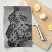 機械損傷の金属の背景 キッチンタオル (四つ折り)