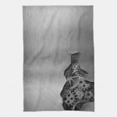 機械損傷の金属の背景 キッチンタオル (縦)