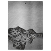 機械損傷の金属の背景 クリップボード (裏面)