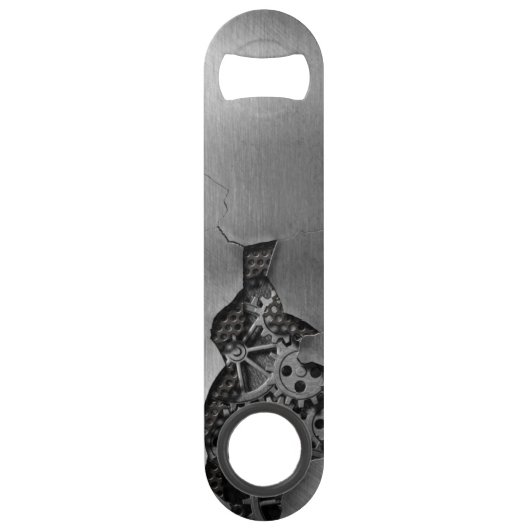 機械損傷の金属の背景 スピード栓抜き (正面)