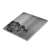 機械損傷の金属の背景 タイル (側面)