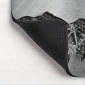 機械損傷の金属の背景 マウスパッド (コーナー)