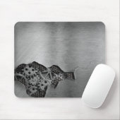 機械損傷の金属の背景 マウスパッド (マウス)