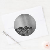 機械損傷の金属の背景 ラウンドシール (封筒)