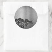 機械損傷の金属の背景 ラウンドシール (バッグ)