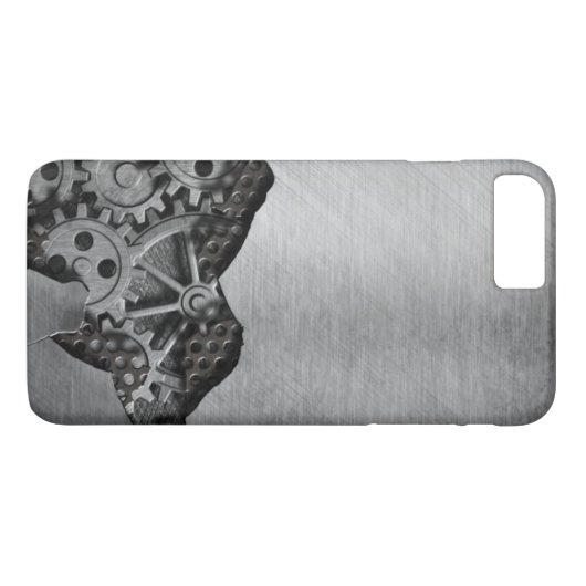 機械損傷の金属の背景 Case-Mate iPhoneケース (裏面(横))