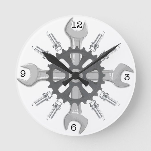 機械時計 ラウンド壁時計 (正面)