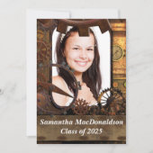 機械機械の写真の卒業 招待状 (正面)