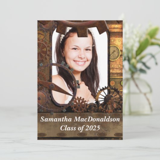 機械機械の写真の卒業 招待状 (スタンド正面)