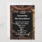 機械機械の写真の卒業 招待状 (裏面)