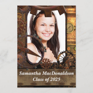 機械機械の写真の卒業 招待状