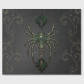 機械的なエレガンス、暗闇の中のクモ。 ラッピングペーパー (フラット)