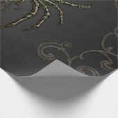 機械的なエレガンス、暗闇の中のクモ。 ラッピングペーパー (角)