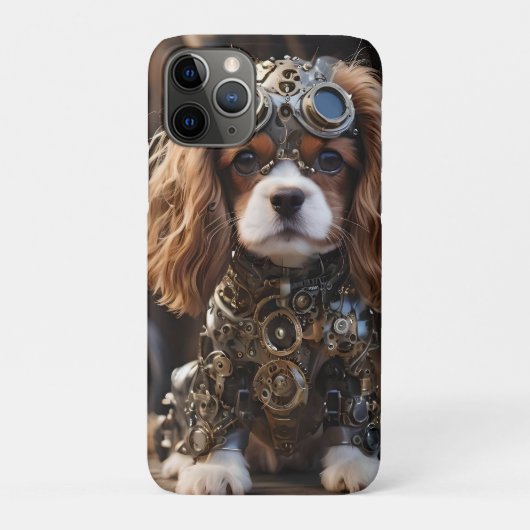 機械的なスパニエル犬子犬ステームパンク Case-Mate iPhoneケース (裏)