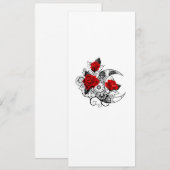 機械的な三日月と赤いバラ セーブザデート (正面/裏面)